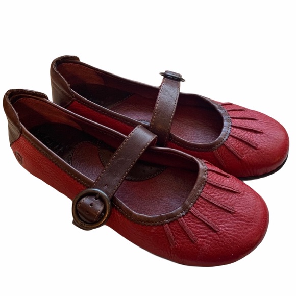 Born Shoes - Born Burgundy Mary Jane Sandals